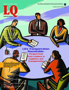 LQ  The Official Magazine of The Logistics Institute Ideas for Leadership in Logistics