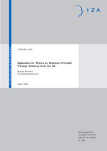 Agglomeration Effects on Employer-Provided Training: Evidence from the UK