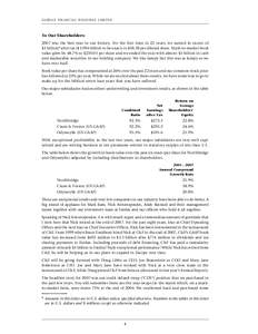 FA I R FA X F I N A N C I A L H OL DI N G S LI MI T E D  To Our Shareholders: 2007 was the best year in our history. For the first time in 22 years, we earned in excess of $1 billion* after tax ($1.096 billion to be exac