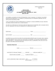 TOWN OF PENDLETON FORM 2A RELEASE FORM TOWN OF PENDLETON 310 GREENVILLE STREET, PENDLETON SC[removed]9409