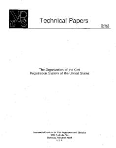 The Organization of the Civil Registration System in the US