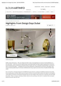 Highlights(From(Design(Days(Dubai(|(BLOUIN(ARTINFO  h>p://www.blouinarDnfo.com/news/storyhighlight... NEWSLETTER