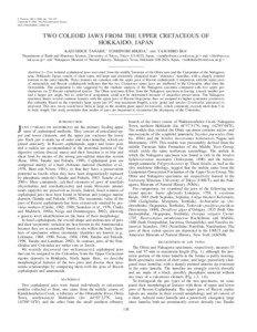 J. Paleont., 80(1), 2006, pp. 138–145 Copyright ᭧ 2006, The Paleontological Society[removed][removed]$03.00
