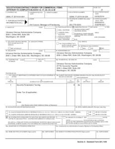 SOLICITATION/CONTRACT/ORDER FOR COMMERCIAL ITEMS OFFEROR TO COMPLETE BLOCKS 12, 17, 23, 24, &[removed]CONTRACT NO. 3. AWARD/EFFECTIVE DATE