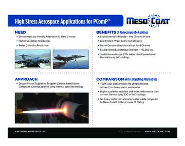 High Stress Aerospace Applications for PComP™ Need BENEFITS of Nanocomposite Coatings  