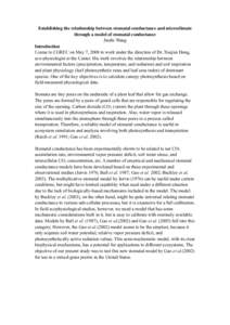 Stomatal conductance / Photosynthesis system / Guard cell / Stoma / Transpiration / Ecology / Grazing / Soil / Breeding for heat stress tolerance / Biology / Plant physiology / Botany