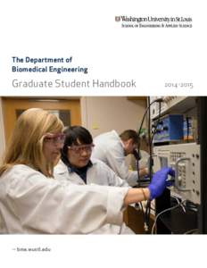 The Department of Biomedical Engineering Graduate Student Handbook
