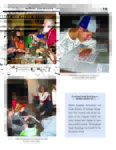 November, 2009 Newsletter - Temple Beth El, Providence, RI  10 BREAD AND TORAH WORKSHOP