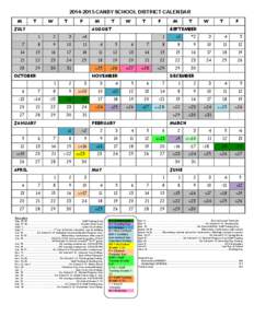 [removed]CANBY SCHOOL DISTRICT CALENDAR M T  W