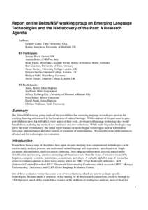 Natural language processing / Computational linguistics / Markup languages / Technical communication / Multi-document summarization / XML-Retrieval / Text Retrieval Conference / Automatic summarization / Digital library / Information science / Information retrieval / Science