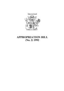 Queensland  APPROPRIATION BILL (No[removed]  Queensland