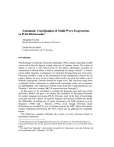 Titulo : La restructuration et la representation de la distribution