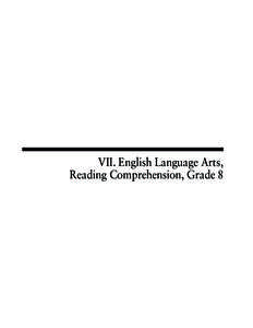 Grade 8 English Language Arts (MCAS Released Items[removed])