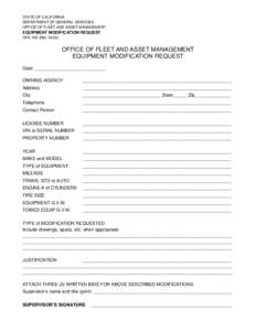 STATE OF CALIFORNIA DEPARTMENT OF GENERAL SERVICES OFFICE OF FLEET AND ASSET MANAGEMENT PRINT