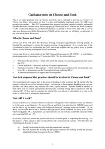 Politics of the United Kingdom / Government of the United Kingdom / NHS Connecting for Health / NHS Direct / Hospital choice in the NHS / National Health Service / Choose and Book / Health