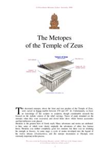 © Powerhouse Museum, Sydney, Australia, 2000  The Metopes of the Temple of Zeus  T