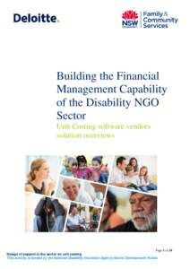 Building the Financial Management Capability of the Disability NGO Sector Unit Costing software vendors solution overviews