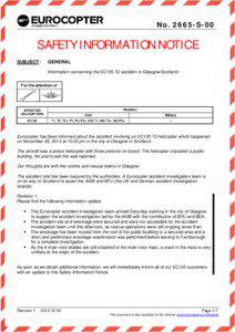 No[removed]S-00  SAFETY INFORMATION NOTICE
