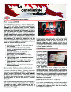 Le canadianiste international Conseil international d’études canadiennes  Mai 2005