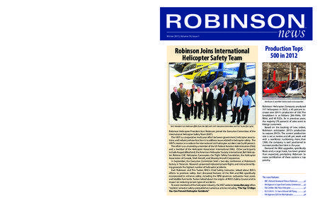 ROBINSON NEWS  WINTER 20113, VOLUME 19, ISSUE 1