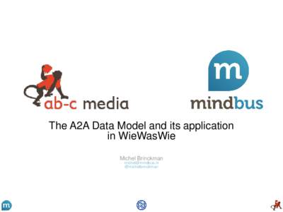 The A2A Data Model and its application in WieWasWie Michel Brinckman  @michelbrinckman