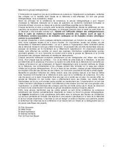 Réunions de consensus - Traitement efficient de l'hypertension compliquée