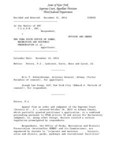 State of New York Supreme Court, Appellate Division Third Judicial Department Decided and Entered: December 31, 2014 ________________________________