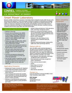 Smart Power Laboratory (Fact Sheet), NREL (National Renewable Energy Laboratory), Energy Systems Integration Facility (ESIF)