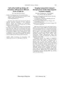 Goldschmidt Conference Abstracts  Soil carbon build-up during soil formation, influenced by different forms of land use G.J. LAIR AND W.E.H. BLUM