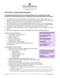 Microsoft Word - EcclesiasticalFact Sheet - With Financials.doc