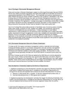 Water / Environmental engineering / Environmental soil science / Pollution / Stormwater / Clean Water Act / Water quality / Best management practice for water pollution / IDEAL model / Water pollution / Environment / Earth