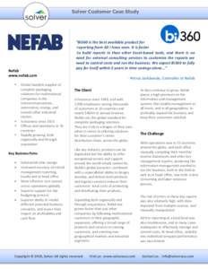 Solver Customer Case Study  Nefab www.nefab.com 