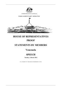 HOUSE OF REPRESENTATIVES PROOF STATEMENTS BY MEMBERS