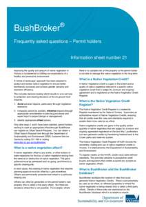 BushBroker-Permit holders FAQ-Info sheet 21