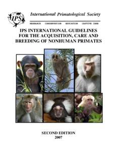 IPS INTERNATIONAL GUIDELINES FOR THE ACQUISITION, CARE AND BREEDING