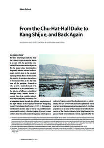 Adam Bohnet  From the Chu-Hat-Hall Duke to Kang Shijue, and Back Again Biography and State Control in Northern Hamgyŏng