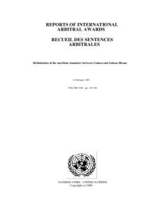 Delimitation of the maritime boundary between Guinea and Guinea-Bissau