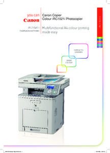 iRC1021i  Multifunctional A4 colour printing