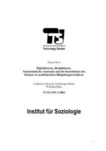 Technische Universität Berlin  Technology Studies Regula Burri