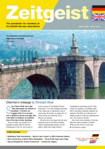 The newsletter for members of the British-German Association AutumnVol 23 / No 6  The Heidelberg Club International