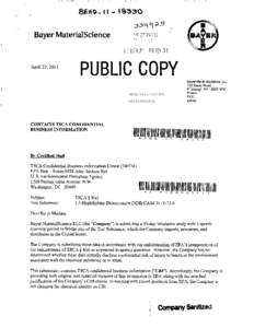 8EHQ-11-18330A  TSCA 8(e) Notice