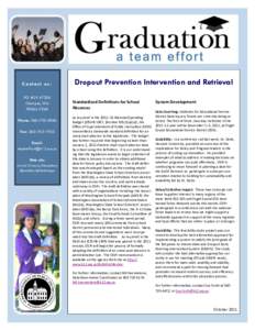 Graduation a Team Effort Newsletter - October 2011