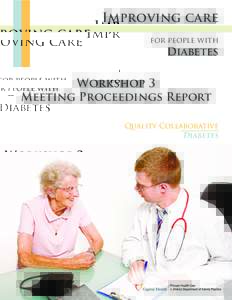 Improving care for people with Diabetes  Workshop 3