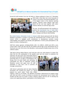 Microsoft Word - UN Staff run in Beirut marathon for International Year of Youth.doc