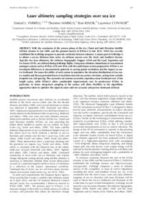 Annals of Glaciology[removed]Laser altimetry sampling strategies over sea ice Sine´ad L. FARRELL,1,2,4 Thorsten MARKUS,2 Ron KWOK,3 Laurence CONNOR4