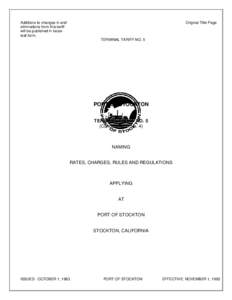 Admiralty law / Legal terms / Code of Federal Regulations / United States maritime law / Cargo / Wharf / Title 46 of the Code of Federal Regulations / Demurrage / Containerization / Transport / Technology / Shipping