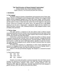 The Tonal Structure of Nkoroo Nominal Constructions1 Akinbiyi Akinlabi, Bruce Connell and Ebitare Obikudo Rutgers University, York University and Delta State University.