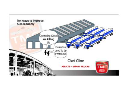 Ten ways to improve fuel economy Chet Cline AIR CTI – SMART TRUCKS