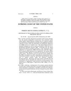 New York City Board of Education v. Tom F. / Individuals with Disabilities Education Act / Law / Free Appropriate Public Education / Individualized Education Program / Forest Grove School District / Council of Parent Attorneys and Advocates / Education / Special education / Forest Grove School District v. T.A.