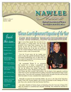 News  N AW L E E Volume 4, Issue 4 October 2009